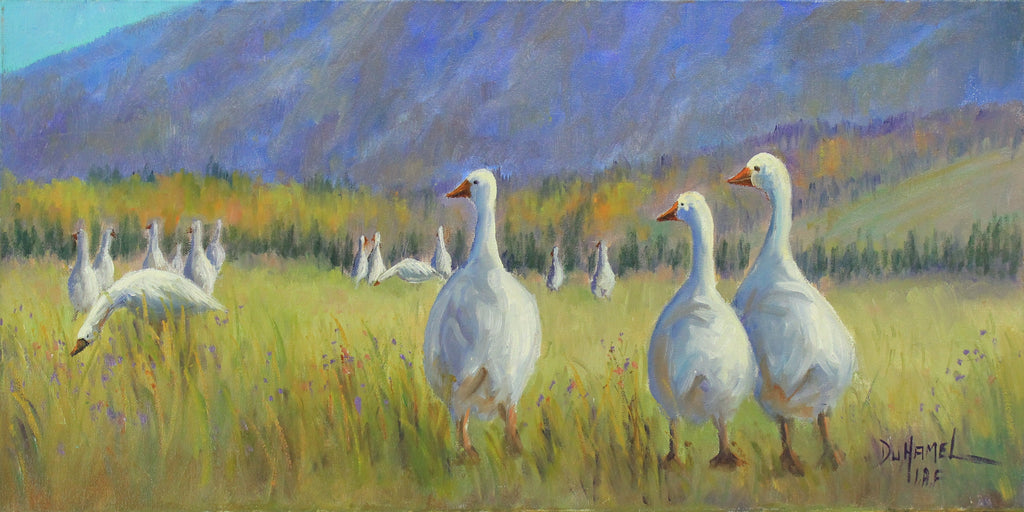 P. Duhamel, Les commères - Oil on canvas,12x24