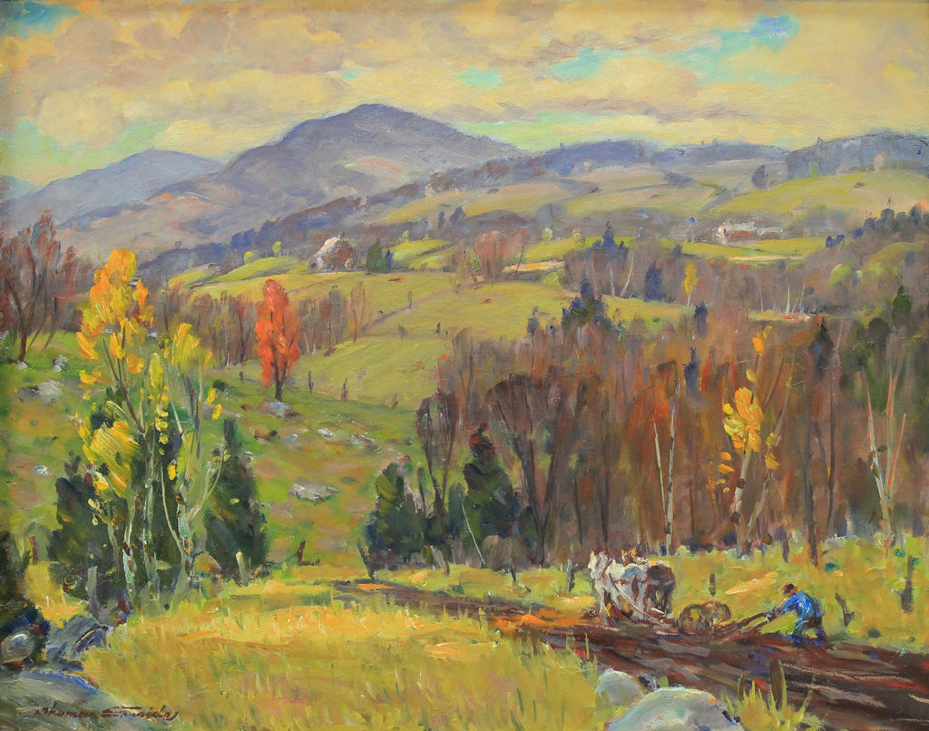 Thomas Garside - Late fall sutton Que.  Oil on panel 16x20