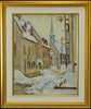 Betty Galbraith-Cornell painting, Lower Town Quebec City - Oil on Masonite, 20x16