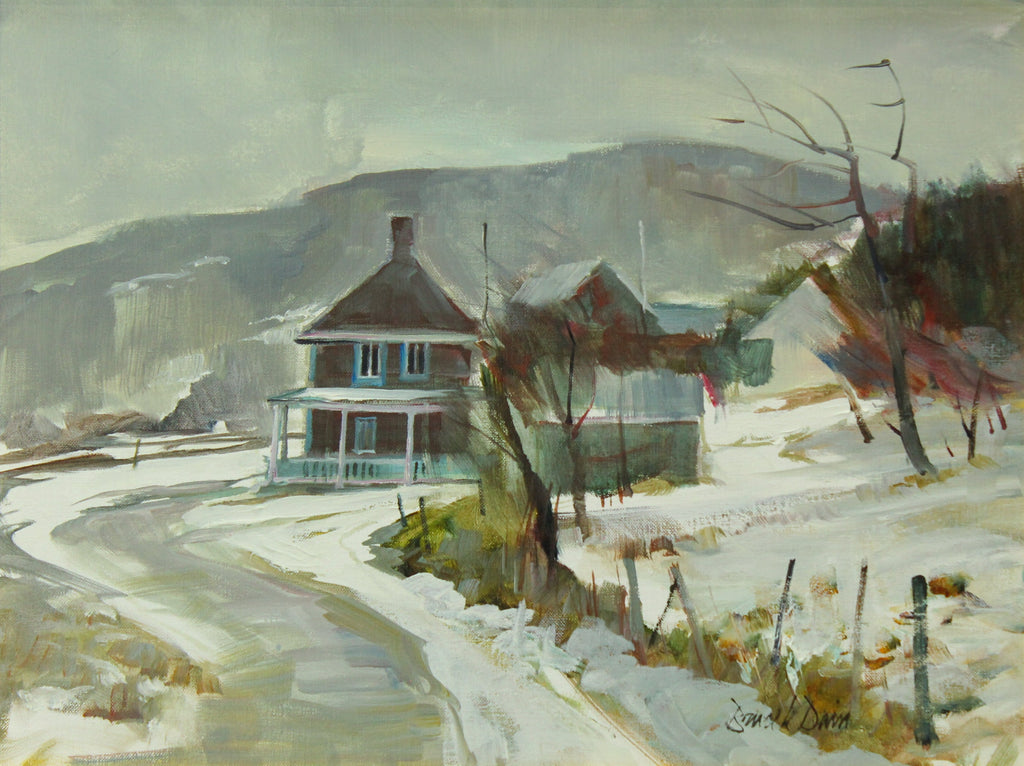 Bruce Le Dain painting, April Weather - Oil on canvas,12x16