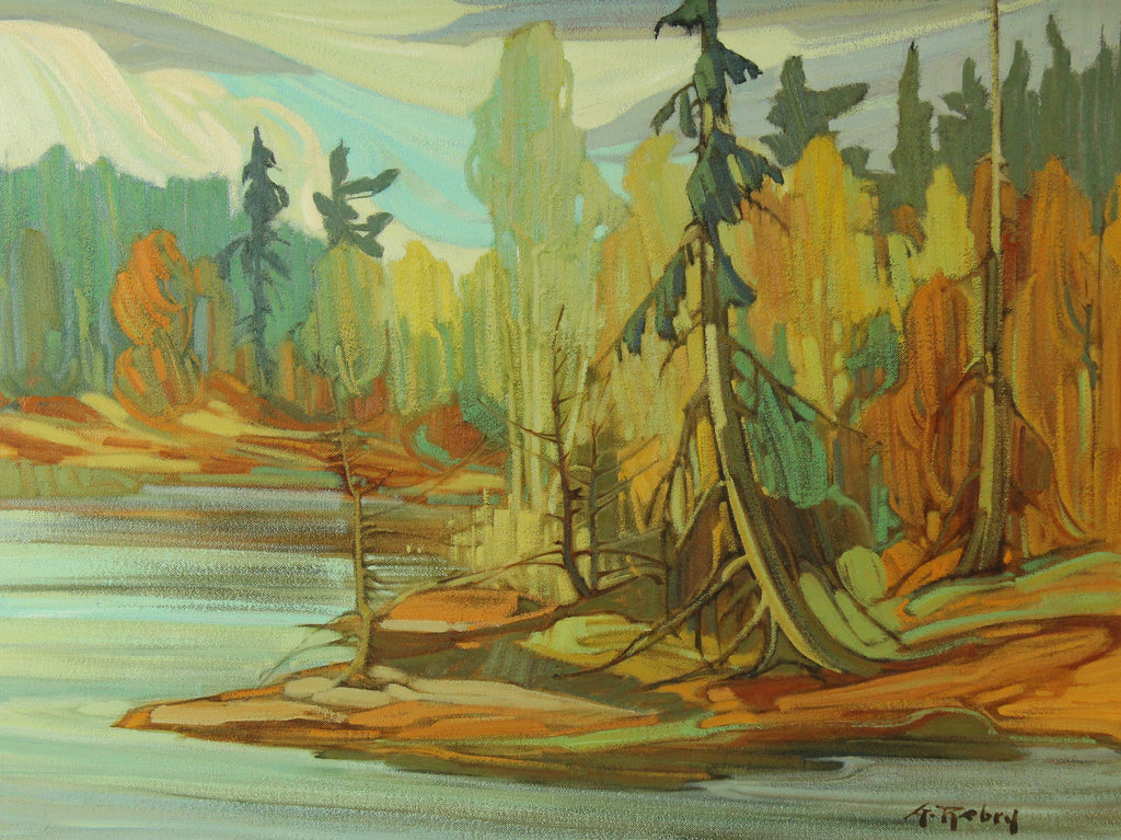 Oil Painting from Gaston Rebry Lac des Iles. Peinture à l'huile de Gaston Rebry