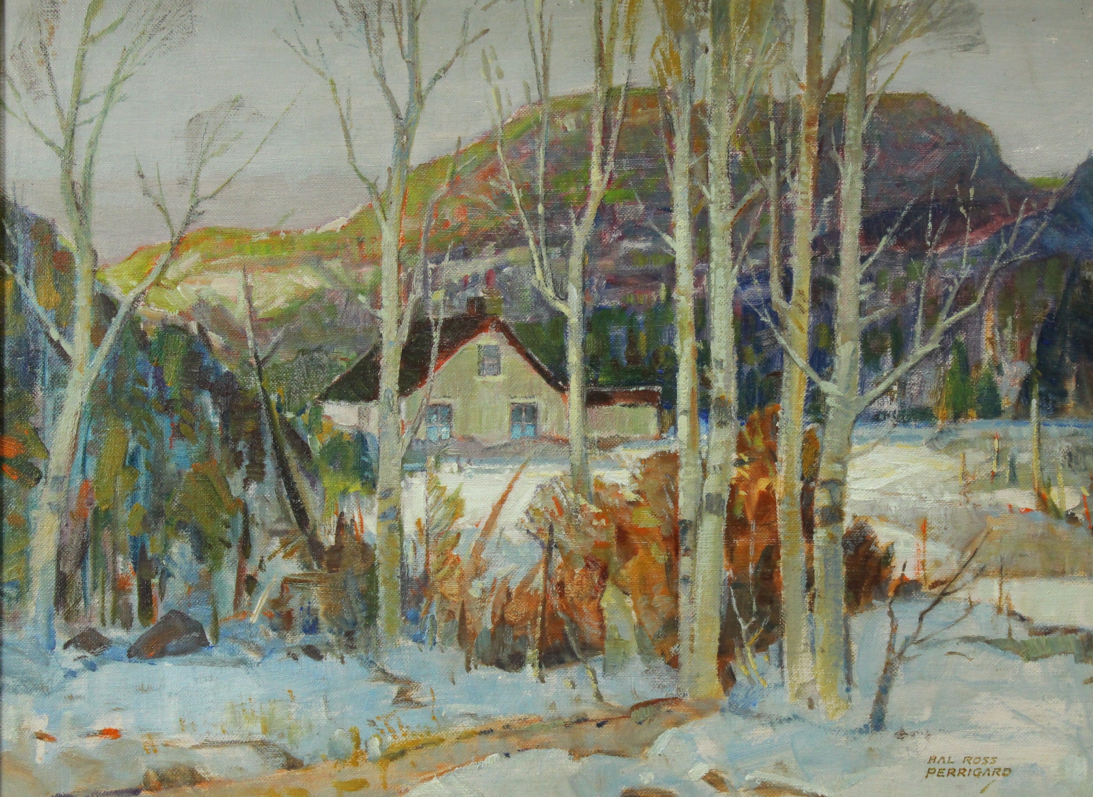 Hal Ross Perrigard, peintre canadien - Huile sur masonite, 12x16 – Beaux-arts classiques canadiens