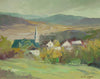 Christian Bergeron painting, Quebec vilage - Oil on Canvas, 16x20